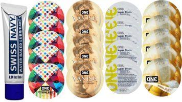 Набор из Swiss Navy Water-Based 10 мл + ONERibs + ONE Vanish + ONE Studs + ONEBanana SOS8517 фото