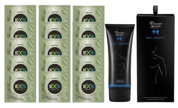 Комплект EXS Snug Fit 15 шт + Plaisirs Secrets Nuit Ardente, 60 мл SOS14905 фото