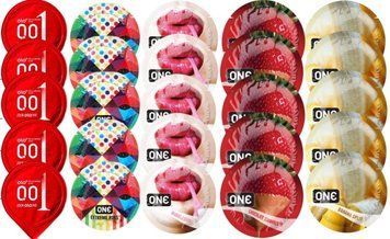 Набір з 25 шт OLORed0.01 + ONERibs + ONE Bubblegum + ONEChocolateStrawberry + ONEBanana SOS8747 фото