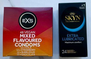 Набор Skyn ​​Extra Lube 24 шт. - EXS Mixed Flavoured 48 шт. SOS3072 фото