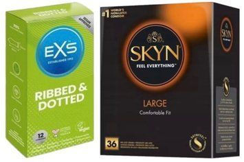 Набор с SKYN Large, 36 шт + EXS Ribbed & Dotted (12 штук) SOS7906 фото