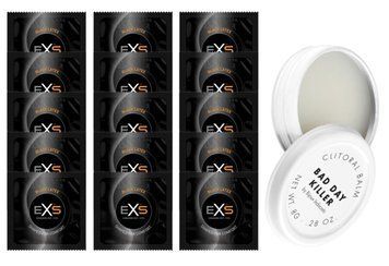 Комплект EXS Black Latex 15 шт + Bijoux Indiscrets Bad Day Killer SOS14639 фото