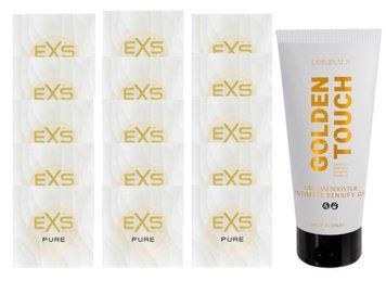 Комплект EXS Pure15 шт+Driminals Golden Touch Orgasm Booster, 30 мл SOS14836 фото