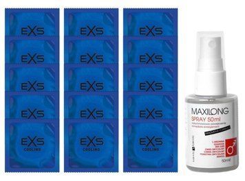 Комплект EXS Cooling 15 шт + Lovely Lovers MAXILONG Spray (50 мл)  SOS14589 фото