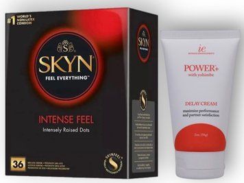 Набір з SKYN Intense Feel (36 шт) + Пролонгатор Doc Johnson Power+ with Yohimbe 56 г SOS8957 фото