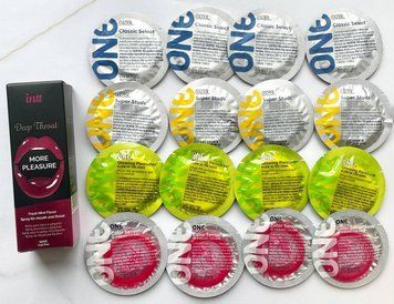 Комплект 16 шт - ONE Super Studs, Classic, Color Sensations, Glowing Pleasures + Спрей Intt Deep Throat Oral Spray (12 мл) SOS1912 фото