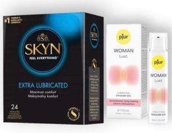 SKYN Extra Lube 24 шт + pjur Woman Lust 15 мл SOS7027 фото