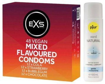 Набор EXS Mixed Flavoured (48 шт) + pjur MED Natural Glide 100 мл SOS13430 фото