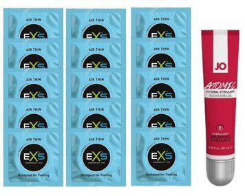 Комплект EXS Air Thin 15 шт + JO ATOMIC WARMING SOS14793 фото