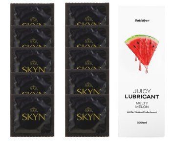Комплект SKYN Original 10 шт. + Лубрикант Satisfyer Juicy Lubricant Melty Melon 300 мл SOS12628 фото