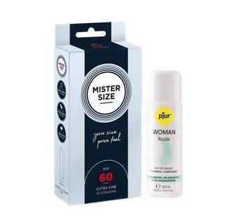 Mister Size - Pure Feel - 60 (10 шт) и Лубрикант Pjur Woman Nude &ndash; 30 мл SOS942 фото