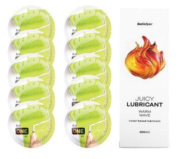 Комплект ONE Color 10 шт. + Лубрикант Satisfyer Juicy Lubricant Warm Wave (300 мл) SOS12376 фото