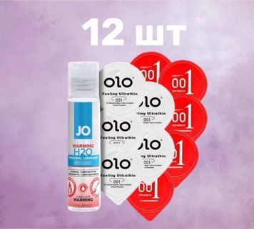 Комплект из 12 штук OLO+Лубрикант System JO H2O Warming (30 мл) SOS4131 фото