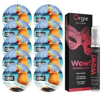 Комплект ONE Island Punch 10 шт+WOW! &ndash; Strawberry Ice, 10 мл, ORGIE SOS13822 фото