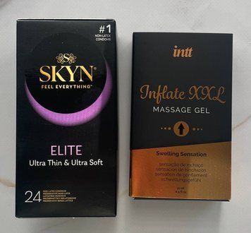 Комплект SKYN Elite 24шт + Гель для стимуляції Intt Inflate XXL (15 мл) SOS2112 фото