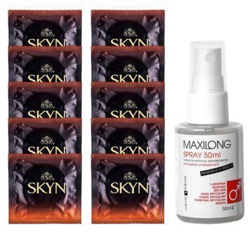 Комплект Skyn Warming 10 шт + Lovely Lovers MAXILONG Spray (50 мл) SOS14448 фото