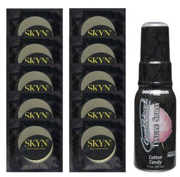Комплект SKYN Pina Colada 10 шт + Doc Johnson GoodHead Tingle Spray Cotton Candy (29 мл) SOS13721 фото