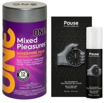 Набор из 12 шт ONE Mixed Pleasures + Пролонгатор PAUSE, 50 мл Nuei SOS9257 фото