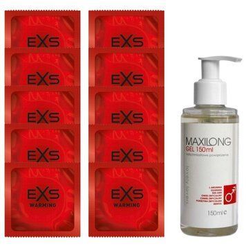 Комплект EXS Warming 10 шт + Lovely Lovers MAXILONG Gel (150 мл) SOS14348 фото
