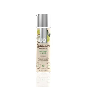 Массажное масло System JO – Naturals Massage Oil – Coconut & Lime с натуральными эфирными маслами (120 мл) SO6164 фото