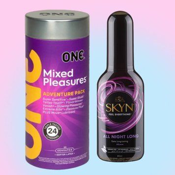 Набор ONE Mixed Pleasures 24 шт + Лубрикант Skyn ​​All Night Long (80 мл) SOS4402 фото