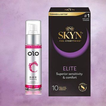 Набір Skyn Elite 10 шт + Лубрикант зігріваючий на водній основі OLO 60 мл SOS4352 фото