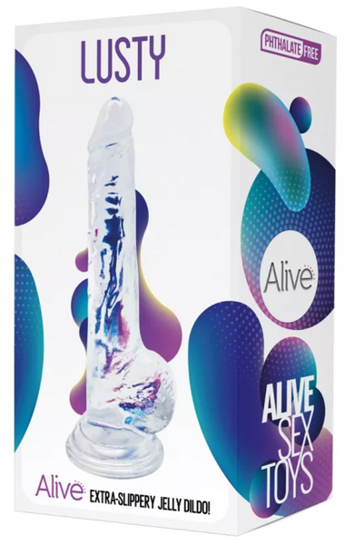 Реалистичный прозрачный фаллоимитатор на присоске Alive Lusty Jelly Dildo SO5553 фото