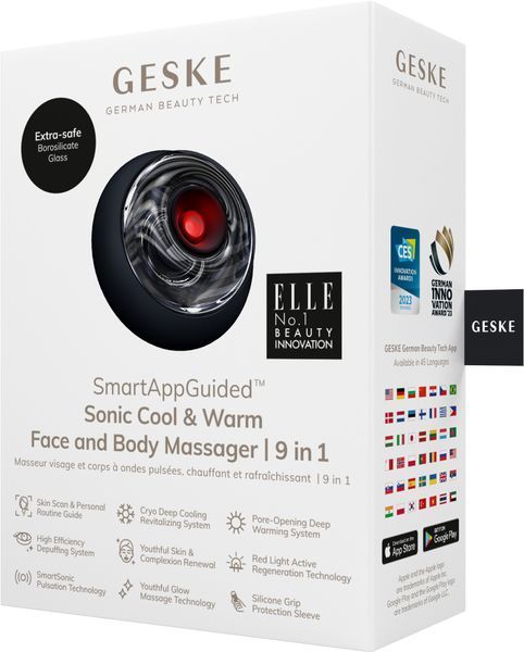 Массажер для лица и тела GESKE Sonic Cool&Warm Face and Body Massager 9в1 black HB0275 фото