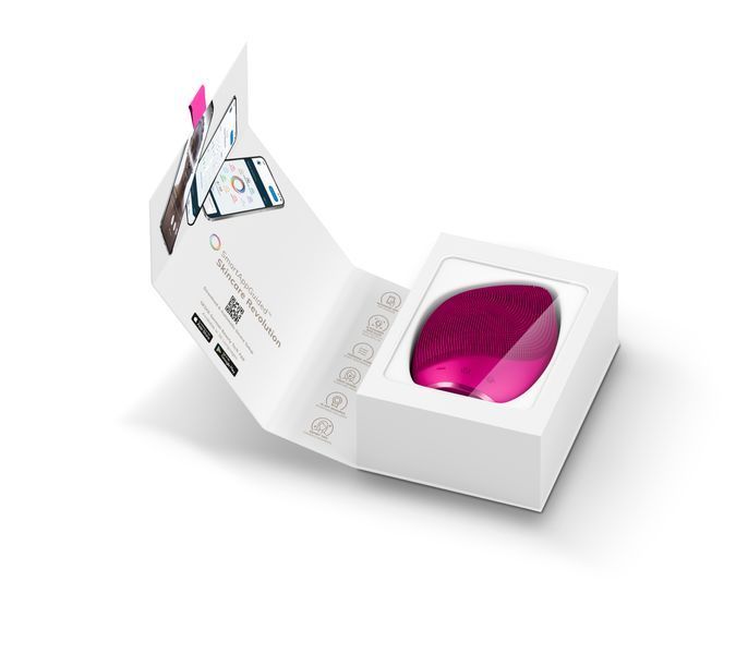 Электронная ультразвуковая щетка для лица GESKE Sonic Facial Brush 5в1 magenta HB0065 фото