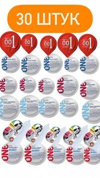 Набір One та OLO 30 шт : Passionate, Ribs , Classic , UltraFeel , Tatoo , Sensitive SOS458 фото