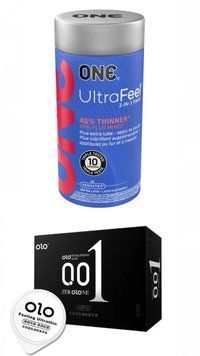 OLO Feeling Ultrathin 10 шт та ONE UltraFeel 2-in-1 Pack 10 шт SOS650 фото