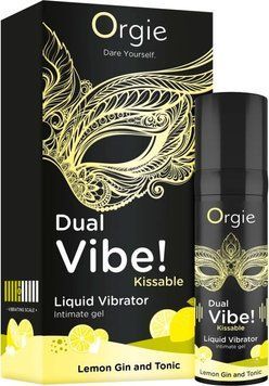 Рідкий вібратор DUAL VIBE коктейль Джин-тонік лимон, 15 мл ORGASM DROPS VIBE!, 15 мл ST25 фото