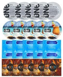 Набір 20 шт ONE Extra Strong + ONE Island Punch + Pasante Cooling + EXS CRAZY COLA SOS7278 фото