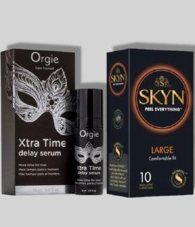 SKYN Large 10 шт + Пролонгатор Orgie Xtra Time Delay Serum, 15 мл SOS5620 фото