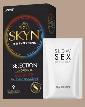 Набір Skyn Selection 9 шт + Смужки  Bijoux Indiscrets Slow Sex Oral sex strips SOS5097 фото