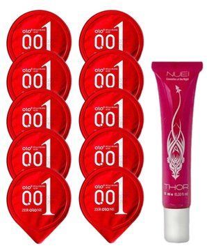 Комплект OLO Warming 001 10 шт + Nuei THOR Orgasmic Gel (10 мл) SOS14399 фото