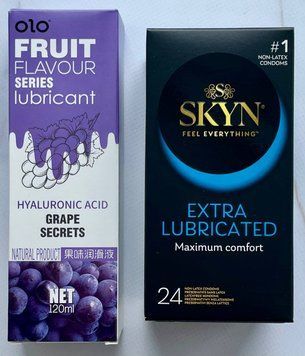 Набір SKYN Extra Lube 24 шт + Гель-лубрикант виноград 120 мл OLO SOS3723 фото