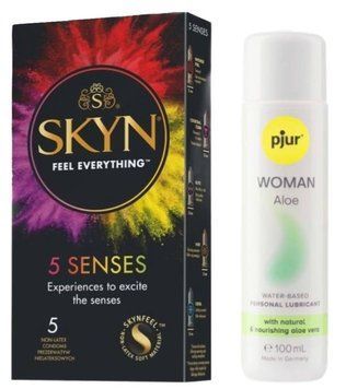 Комплект SKYN 5 Senses + Pjur Woman Aloe 100 мл SOS13132 фото