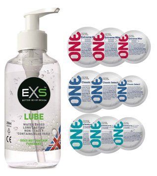 Комплект 21 шт ONE+Лубрикант EXS Aloe 250 мл (прозрачный) SOS4203 фото