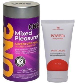 Набор из 12 шт ONE Mixed Pleasures + Пролонгатор Doc Johnson Power+ с Yohimbe Delay Spray For Men (59 мл) SOS9258 фото