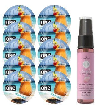 Комплект ONE Island Punch 10 шт + Sensuva Deeply Love You &ndash; Cotton Candy, 29 мл SOS13823 фото