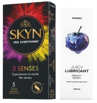 Комплект Лубрикант Satisfyer Juicy Breezy Berry 300 мл + SKYN 5 Senses SOS12932 фото