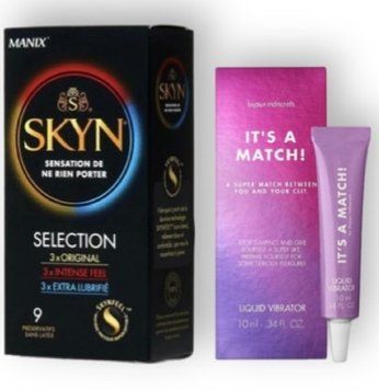 Skyn Selection 9 шт + Bijoux Indiscrets Clitherapy Liquid Vibrator &ndash; IT'S A MATCH SOS6844 фото
