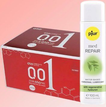 Набор OLO возбуждающие 001 (красные) 10 штук+ Лубрикант pjur MED Repair glide 100 мл SOS4612 фото