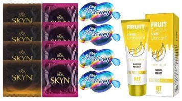 Комплект: Лубрикант OLO Banana (120 мл) + 8 шт SKYN + 4 шт 𝐎𝐍𝐄 𝐔𝐥𝐭𝐫𝐚𝐅𝐞𝐞𝐥 SOS10505 фото