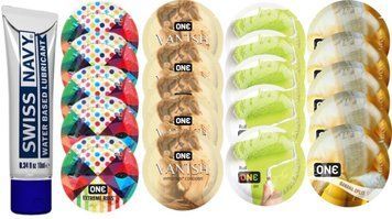 Набор из Swiss Navy Water-Based 10 мл + ONERibs + ONE Vanish + ONE Color + ONEBanana SOS8518 фото