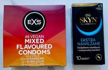 Набор Skyn ​​Extra Lube 10 шт. - EXS Mixed Flavoured 48 шт. SOS3073 фото