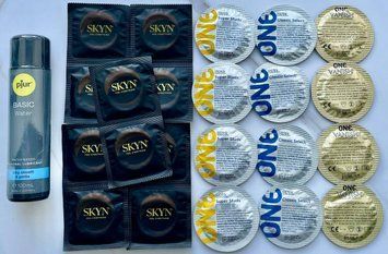Набор из 22 штук One, Skyn ​​+ лубрикант pjur Basic Waterbased (100 мл) SOS4015 фото