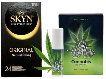 Набір з SKYN ORIGINAL 24 шт + Гель для стимуляції OH! HOLY MARY Exciting Oil (6 мл) від Nuei  SOS9979 фото