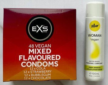Комплект EXS Mixed Flavoured 48 шт + Лубрикант pjur Woman Vegan, 100 мл SOS3223 фото